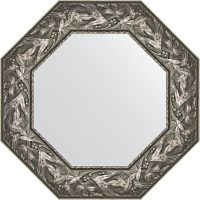 Зеркало Evoform Octagon 59х59 в багетной раме - Византия серебро 99 мм арт-BY 3832 — фото 1, Зеркала в ванную комнату