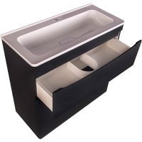 Товар: Тумба под раковину Style Line Бергамо мини 90 Люкс Plus СС-00002363 Черная антискрейч - фото 2 Тумба под раковину Style Line Бергамо мини 90 Люкс Plus СС-00002363 Черная антискрейч — фото 2, Мебель для ванной