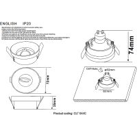 Товар: Встраиваемый светильник Crystal Lux CLT 044C BL Черный - фото 8 Встраиваемый светильник Crystal Lux CLT 044C BL Черный — фото 8, Точечные светильники