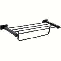 Полка для полотенец Gappo G0724-6 Черная матовая — фото 1, Полки для полотенец