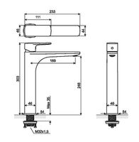 Смеситель для раковины Excellent Keria AREX.2002BL Черный — фото 3, Смесители