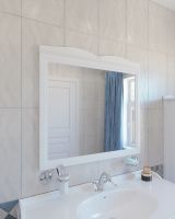 Товар: Зеркало Caprigo Borgo 100 33432-B231 Белое матовое - фото 2 Зеркало Caprigo Borgo 100 33432-B231 Белое матовое — фото 2, Зеркала в ванную комнату