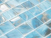 Стеклянная мозаика Vidrepur Oasis Blue №7102 на сетке 25x25 см — фото 2, Мозаика