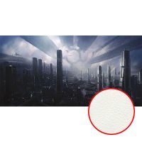 Фреска Ortograf Небоскребы 3000 Фактура флок FLK Флизелин (6*3) Фиолетовый/Черный, Город — фото 1, Фрески