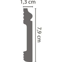 Плинтус Decomaster D005-62 2400x79x13 мм — фото 2, Плинтуса напольные