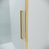 Душевая дверь Grossman Cosmo 130 100.K33.02.130.32.00 профиль Золото сатин стекло прозрачное — фото 7, Раздвижные душевые двери