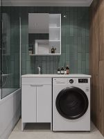 Тумба с раковиной Orange Sistema 110 L STD-110TUW+RAL Белая — фото 5, Тумбы с раковиной