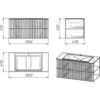 Товар: Тумба под раковину Stella Polar Дэрри 100 SP-00001038 подвесная Бетон Цемент - фото 3 Тумба под раковину Stella Polar Дэрри 100 SP-00001038 подвесная Бетон Цемент — фото 3, Мебель для ванной