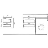 Тумба под раковину Style Line Даллас Леон 120 Люкс Plus подвесная Белая арт-СС-00002440 — фото 8, Тумбы под раковину