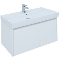 Тумба под раковину Aquanet Nova Lite 100 242580 подвесная Белая — фото 2, Тумбы под раковину