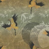 Обои Emiliana Parati Zen 72901 Винил на флизелине (1,06*10,05) Зеленый, Птицы — фото 1, Обои для стен