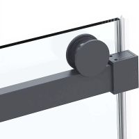 Душевая дверь Vincea Como Soft 130 VDS-1CS130CLGM профиль Вороненая сталь стекло прозрачное — фото 5, Душевые двери в нишу