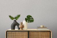 Обои Accento Flamenco 283378 Винил на флизелине (1,06*10,05) Серый, Рогожка — фото 5, Обои для стен