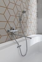 Смеситель для ванны Aquanet Arctic AF520-21СW универсальный Хром Белый арт-216778 — фото 2, Смеситель для ванны