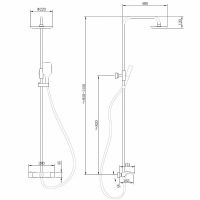 Душевая система Abber Thermostat AF8516NG с термостатом Никель — фото 3, Душевые стойки