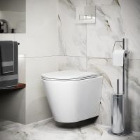 Товар: Унитаз Grossman GR-4478SQ подвесной Белый с сиденьем Микролифт - фото 5 Унитаз Grossman GR-4478SQ подвесной Белый с сиденьем Микролифт — фото 5, Унитазы