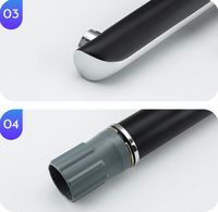 Товар: Смеситель для раковины Gappo G03-6 G1003-16 Черный матовый Хром - фото 3 Смеситель для раковины Gappo G03-6 G1003-16 Черный матовый Хром — фото 3, Смесители