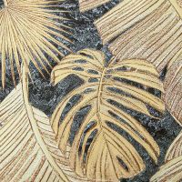 Обои Solo Гавайи SL8928-25 Винил на флизелине (1,06*10) Бежевый/Коричневый/Черный, Листья — фото 1, Обои для стен