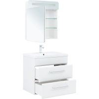 Тумба под раковину Aquanet Лукка 75 302397 подвесная Белая глянцевая — фото 9, Тумбы под раковину