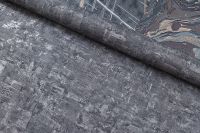 Обои Артекс Murano 10814-07 Винил на флизелине (1,06*10,05) Серый/Черный, Штукатурка — фото 4, Обои для стен