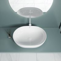 Раковина-чаша Esbano Coral-N 49 ESRNCORANW Белая глянцевая — фото 3, Раковины накладные