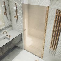 Товар: Душевая дверь Maybah Glass MGD-799-2 600x1980 на монопетле Бронза стекло бронзовое матовое - фото 3 Душевая дверь Maybah Glass MGD-799-2 600x1980 на монопетле Бронза стекло бронзовое матовое — фото 3, Душевые двери в нишу