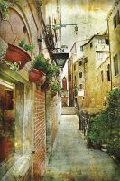 Фреска Ortograf Городской пейзаж 0716 Фактура флок FLK Флизелин (1*1,5) Бежевый, Город/Пейзаж — фото 2, Фрески