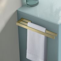 Полотенцедержатель Timo Petruma 15252/17 двойной Золото матовое — фото 4, Полотенцедержатели