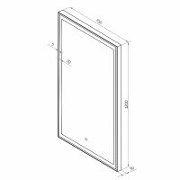 Зеркало Континент Strong 700х1200 ЗЛП507 с подсветкой Серебро с сенсорным выключателем — фото 6, Зеркала в ванную комнату