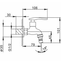 Товар: Кран для одного типа воды Frap F522 Хром - фото 5 Кран для одного типа воды Frap F522 Хром — фото 5, Смесители