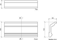 Карниз Европласт 1.50.121 2000x100x50 мм — фото 3, Карнизы