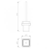 Ершик для унитаза Abber Westen AA1732G Золото матовое — фото 2, Ершики для унитаза