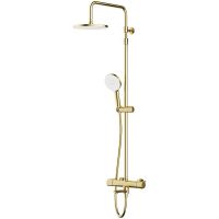 Душевая система AM.PM X-Joy F0785A599 с термостатом Золото — фото 1, Душевые стойки