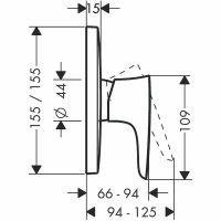 Смеситель для душа Hansgrohe PuraVida 15665000 Хром — фото 2, Смеситель для душа
