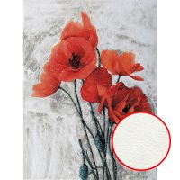 Фреска Ortograf Цветы 11759 Фактура флок FLK Флизелин (2*2,7) Серый/Красный, Цветы/Живопись — фото 1, Фрески