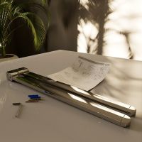 Полотенцедержатель Altasan Лотос ЛТ61Х двойной поворотный Хром — фото 3, Полотенцедержатели