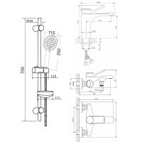 Товар: Комплект смесителей Orange Organic M27-611cr Хром - фото 9 Комплект смесителей Orange Organic M27-611cr Хром — фото 9, Смесители