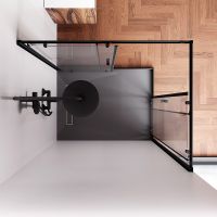 Товар: Душевой уголок AM.PM Sunny 120х90 W87G-403-12090-BT профиль Черный матовый стекло прозрачное - фото 6 Душевой уголок AM.PM Sunny 120х90 W87G-403-12090-BT профиль Черный матовый стекло прозрачное — фото 6, Душевые уголки