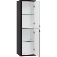 Товар: Шкаф пенал Brevita 50 Shades of Grey Кристиан 35 R Кри-05035-01-01П подвесной Черный матовый Серый матовый - фото 4 Шкаф пенал Brevita 50 Shades of Grey Кристиан 35 R Кри-05035-01-01П подвесной Черный матовый Серый матовый — фото 4, Мебель для ванной