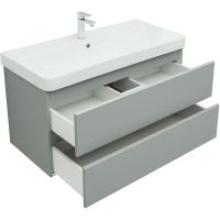 Тумба под раковину Aquanet Вега 100 329599 подвесная Мисти грин — фото 7, Тумбы под раковину