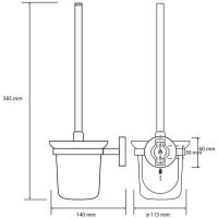 Ершик для унитаза Bemeta Alfa Хром арт-102413012 — фото 2, Ершики для унитаза