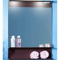 Зеркало Бриклаер Чили 70 4627125415050 с подсветкой Венге — фото 1, Зеркала в ванную комнату