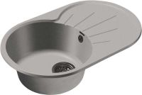 Кухонная мойка GranFest Rondo GF-R750L Серая — фото 1, Кухонные мойки