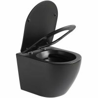 Унитаз Ceruttispa Ticino Aria MB CT8918 подвесной Черный матовый с сиденьем Микролифт — фото 2, Подвесные унитазы