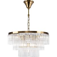 Подвесной светильник Maytoni Neoclassic Colonne MOD093PL-09BS Прозрачный Латунь — фото 1, Подвесные светильники