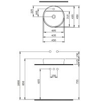 Раковина Berges Ego SL 45 182015 Белая глянцевая — фото 4, Раковины накладные