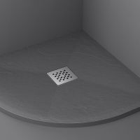 Душевой поддон из искусственного камня Vincea 90x90 VST-4SQ9090A+Vsph-D132 Антрацит — фото 3, Душевые поддоны из искусственного камня