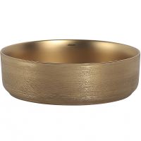 Раковина-чаша Abber Bequem 40 Золото матовое арт-AC2109BGM — фото 3, Раковины накладные