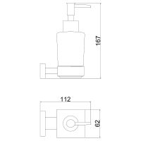 Дозатор для жидкого мыла Belz B904 Вороненая сталь арт-B90427 — фото 2, Дозаторы