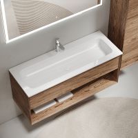 Тумба под раковину Sancos Marmi 1.0 120 MR1.0120ECH подвесная Дуб чарльстон — фото 8, Мебель для ванной